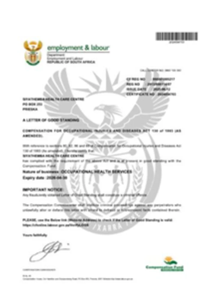 Occupational Health in Northern Cape